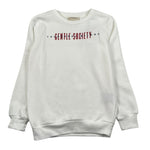 Trussardi Felpa Chiusa Girocollo Tinta Unita con Stampa per Bambino TBP26044FE PANNA TRUSSARDI 