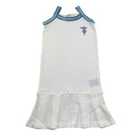 Trussardi Abito Tinta Unita con Profili Logati per Bambina TGP26071VE BIANCO TRUSSARDI 