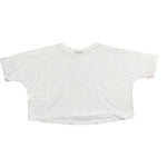 Marc Ellis T-Shirt Girocollo Tinta Unita con Brillantini per Bambina JMJTS01165 BIANCO MARC ELLIS 