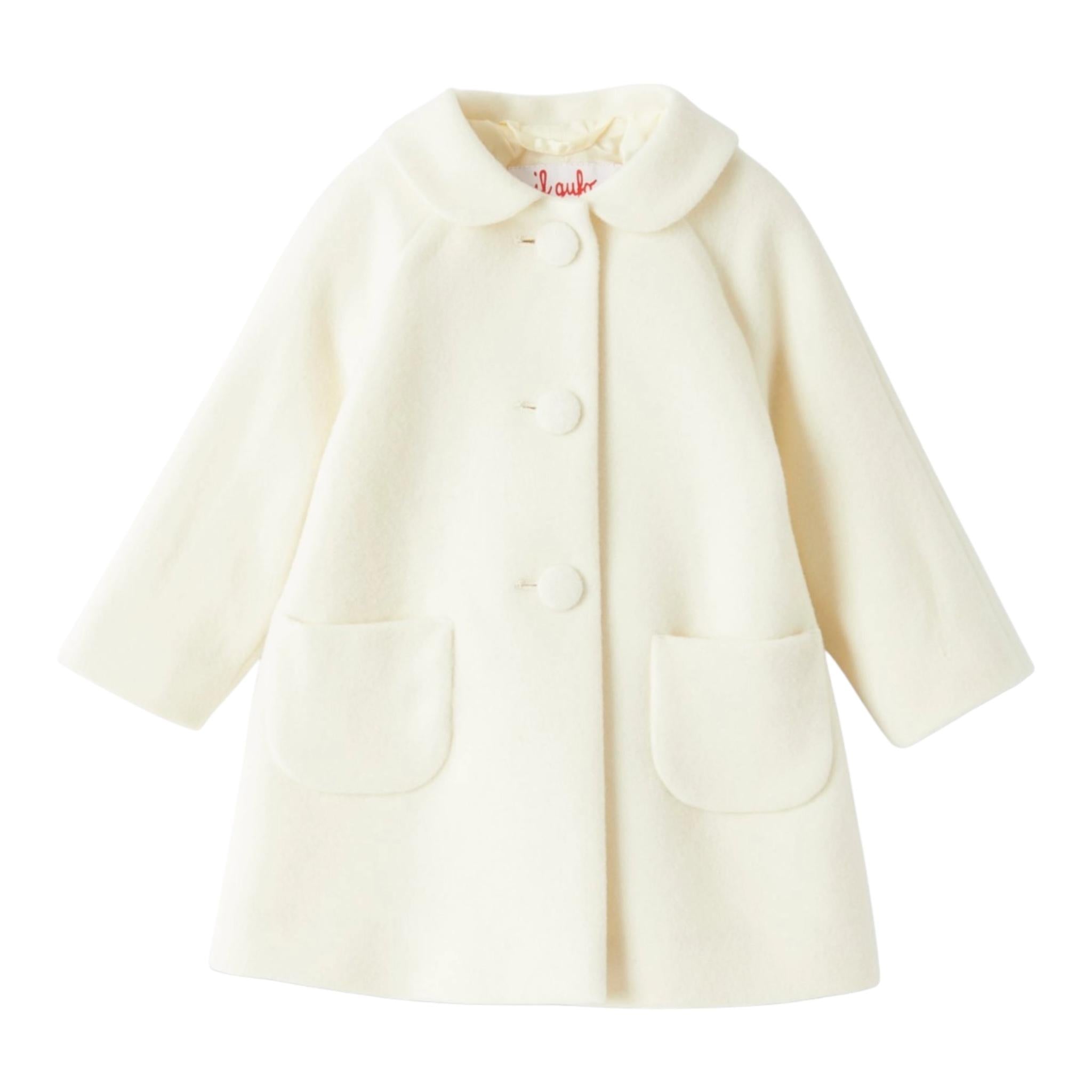 IL GUFO cappotto tinta unita con taschini Panna per Neonata A23GP245W0025 PANNA IL GUFO 