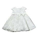 Barcellino Abito Cerimonia Tinta Unita con Ricami per Neonata 9174 BIANCO BARCELLINO 