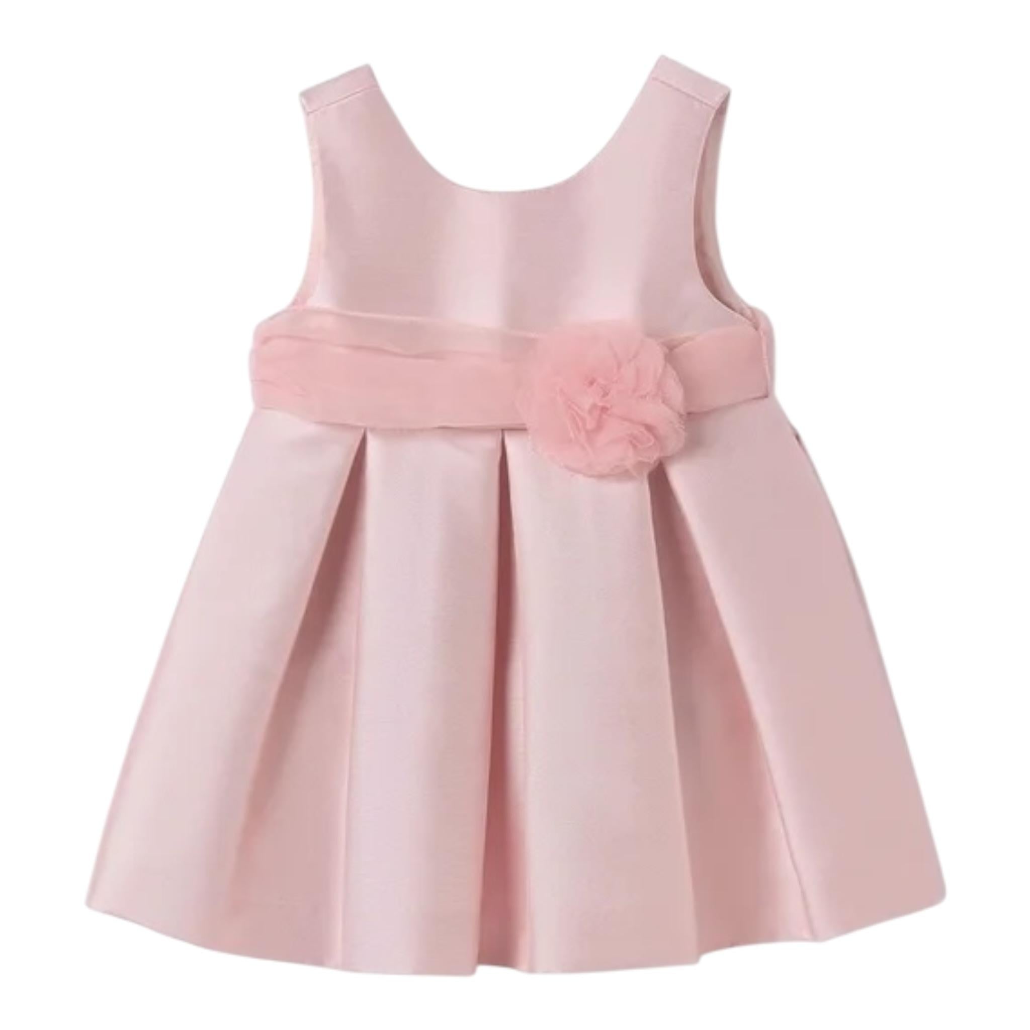 Abel & Lula Abito Cerimonia Tinta Unita Giromanica per Neonata 50098 ROSA ABEL & LULA 