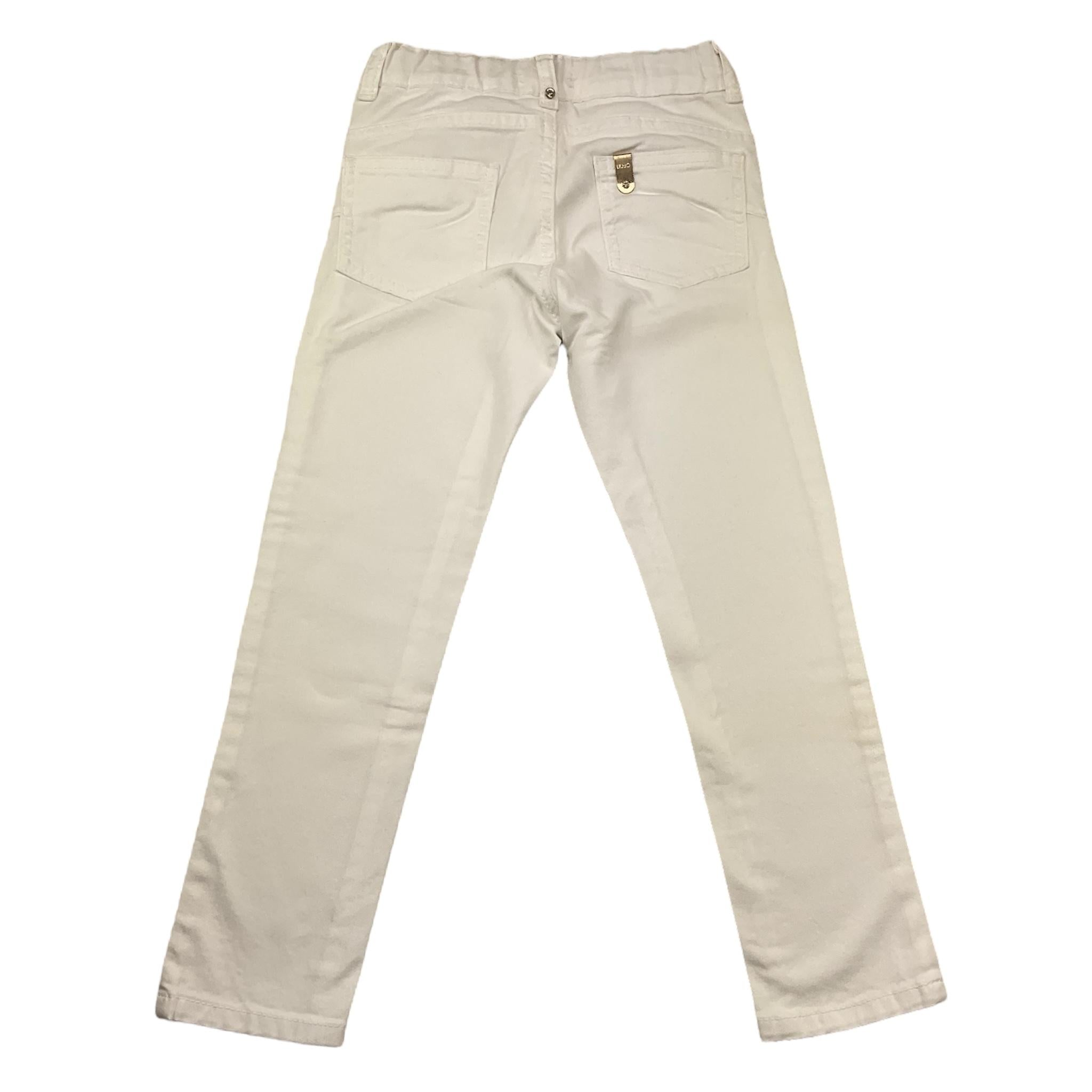 Liu Jo Pantalone Tinta Unita con Girovita Regolabile per Bambina K19087 BIANCO LIU JO 