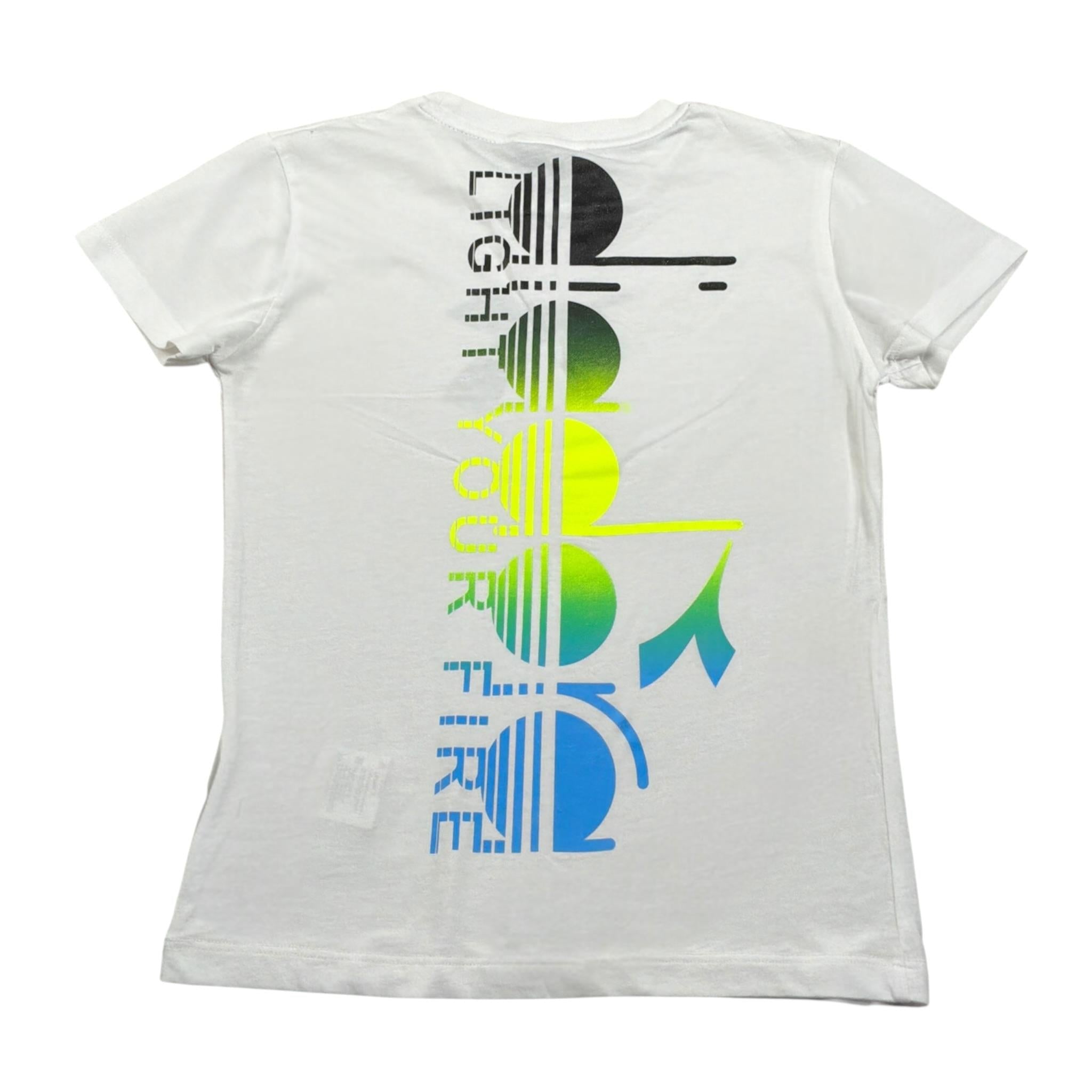 Diadora T-Shirt Girocollo tinta unita con Stampa Bianco per Bambino 022315 BIANCO DIADORA 