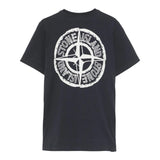Stone Island T-Shirt Girocollo Tinta Unita con Logo per Neonato K1S162100010N BLU STONE ISLAND 