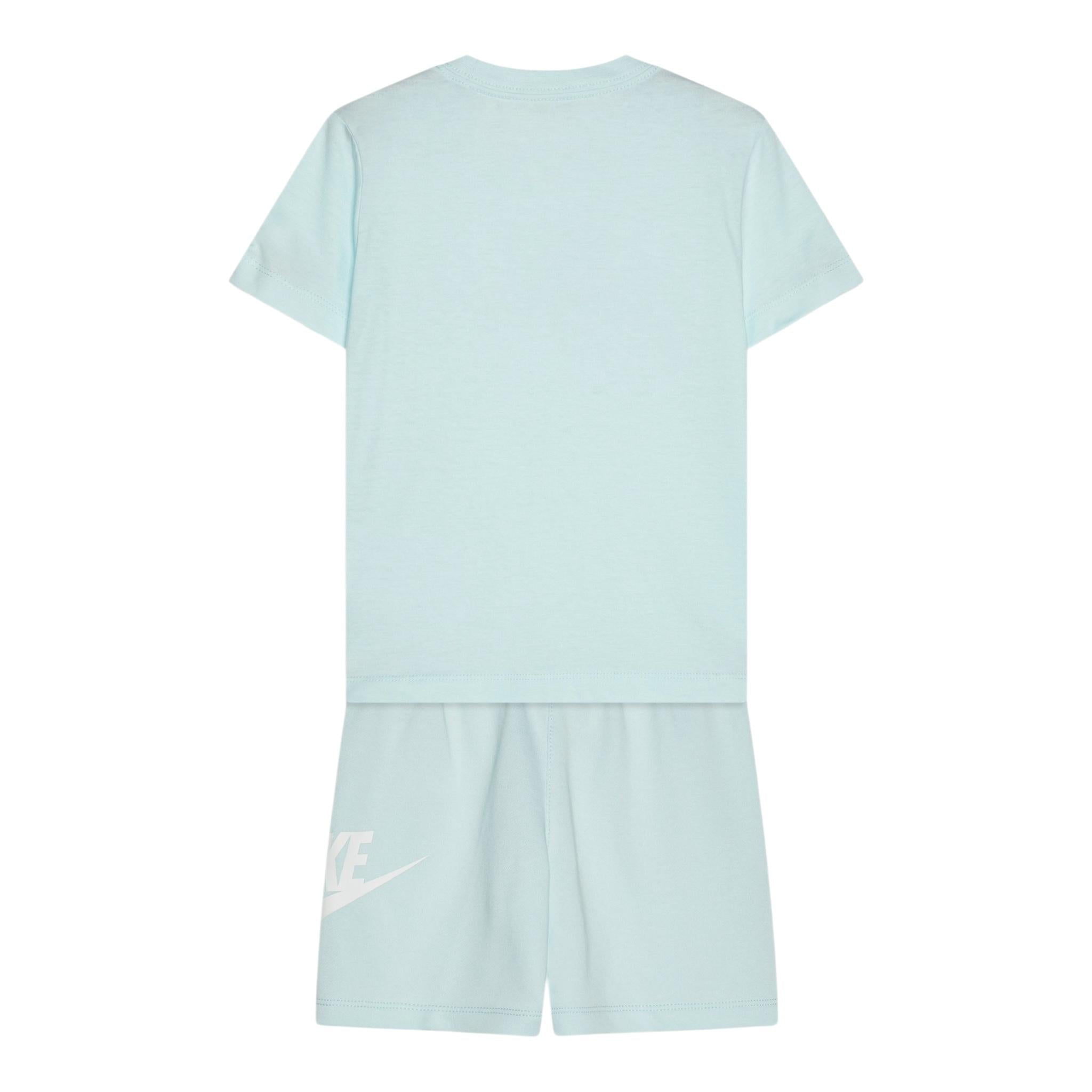 Nike Completo 2 Pezzi T-Shirt-Bermuda Tinta Unita per Neonato 86L596NX AZZURRO NIKE 