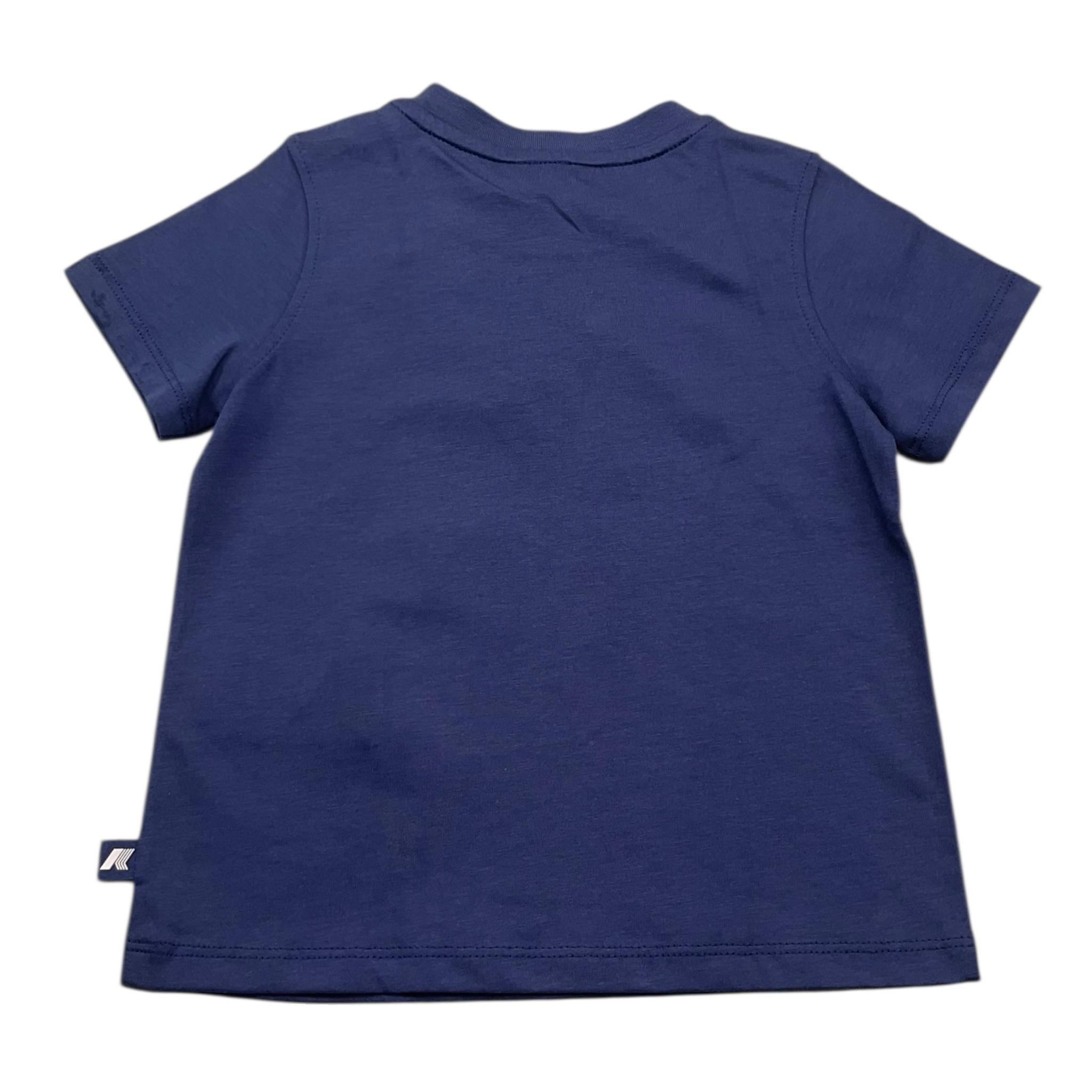 K-Way T-Shirt Girocollo Tinta Unita con Logo per Neonato K11613W BLU K-WAY 