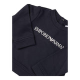 Emporio Armani Felpa Girocollo Tinta Unita con Stampa per Neonato 8NHMR6 BLU EMPORIO ARMANI 
