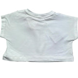 Le Bebe T-Shirt Girocollo Tinta Unita con Fiocco Modello Crop per Neonata LBG6427 BIANCO LE BEBE 