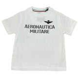 Aeronautica Militare T-Shirt Girocollo Tinta Unita con Stampa per Neonato 251TS0040AN BIANCO AERONAUTICA MILITARE 