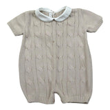 Le Coconne Pagliaccetto Tinta Unita con Colletto per Neonato LCN2592 BEIGE LE COCONNE 