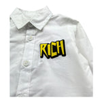 John Richmond Camicia Manica Lunga Tinta Unita con Stampa per Neonato RIP26112CA BIANCO JOHN RICHMOND 