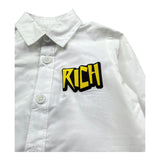 John Richmond Camicia Manica Lunga Tinta Unita con Stampa per Neonato RIP26112CA BIANCO JOHN RICHMOND 