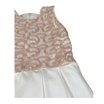 Les Gamins Abito Giromanica Tinta Unita con Paillettes per Bambino LG815637R BIANCO LES GAMINS 