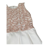 Les Gamins Abito Giromanica Tinta Unita con Paillettes per Bambino LG815637R BIANCO LES GAMINS 