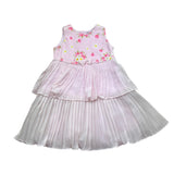 Monnalisa Abito Giromanica Tinta Unita con Applicazioni per Bambina 315918 ROSA MONNALISA 