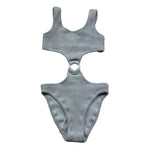 Saint Barth Costume Intero Tinta Unita per Bambina LAU0001 GRIGIO SAINT BARTH 