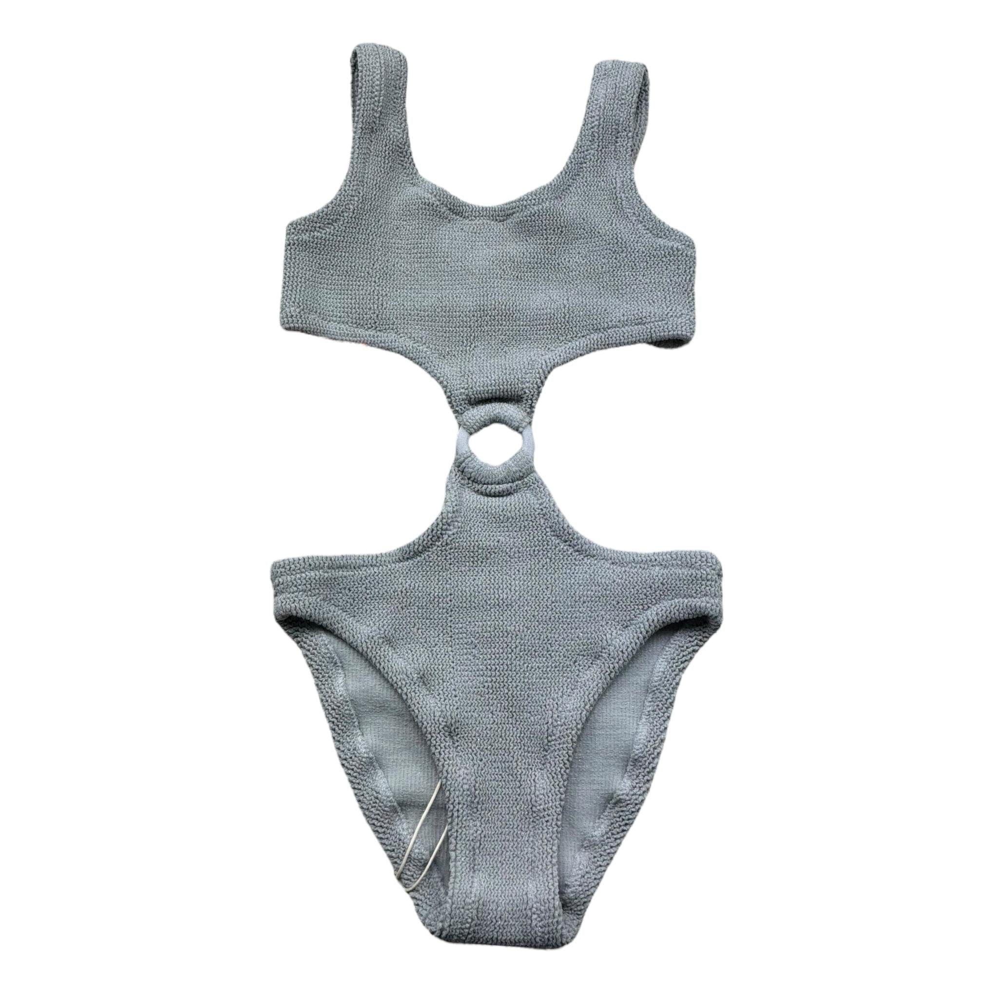 Saint Barth Costume Intero Tinta Unita per Bambina LAU0001 GRIGIO SAINT BARTH 