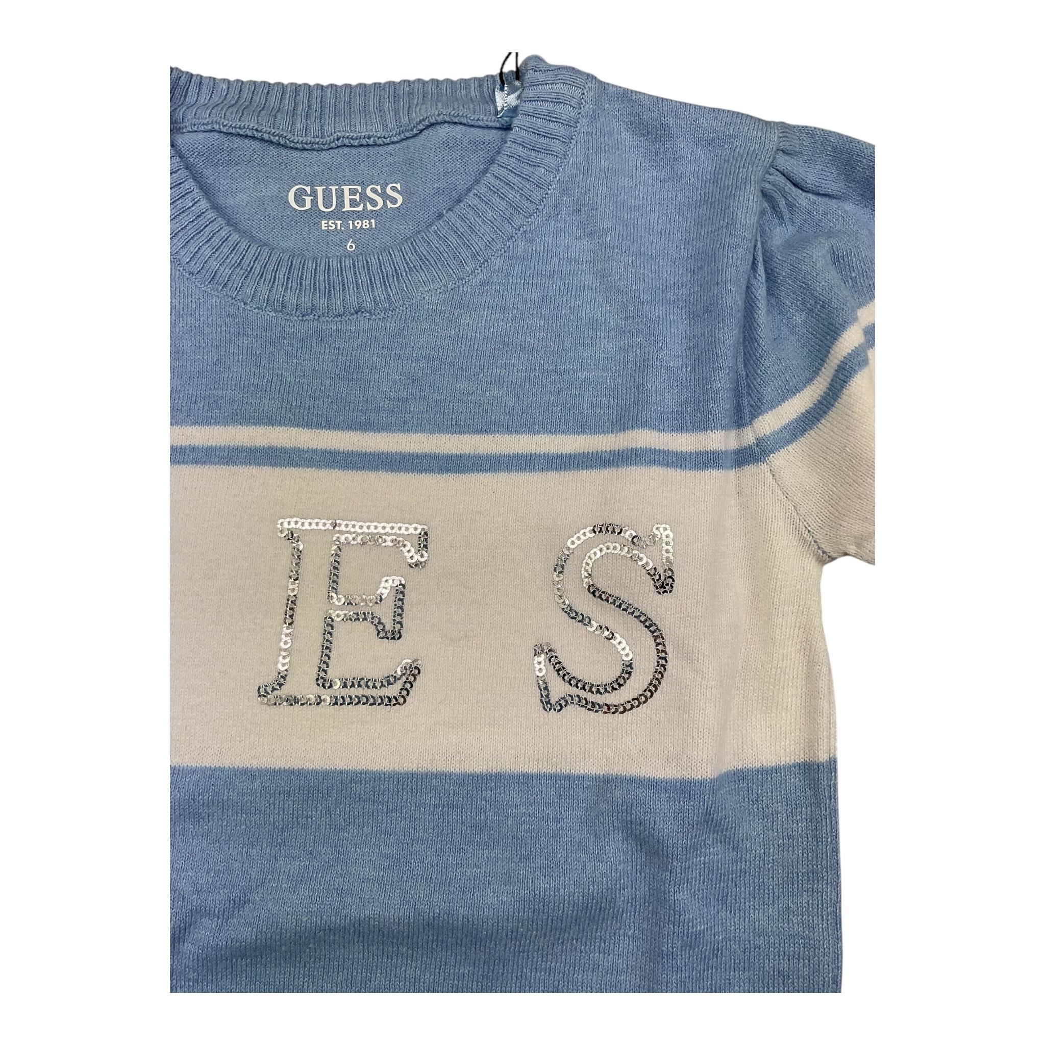 GUESS abito in maglia tinta unita con stampa Azzurro per Bambina K4YK01Z3GW0 AZZURRO GUESS 