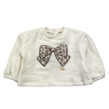 LE BEBE' maglia girocollo tinta unita con fiocco Panna per Neonata LBG6047 PANNA LE BEBE' 