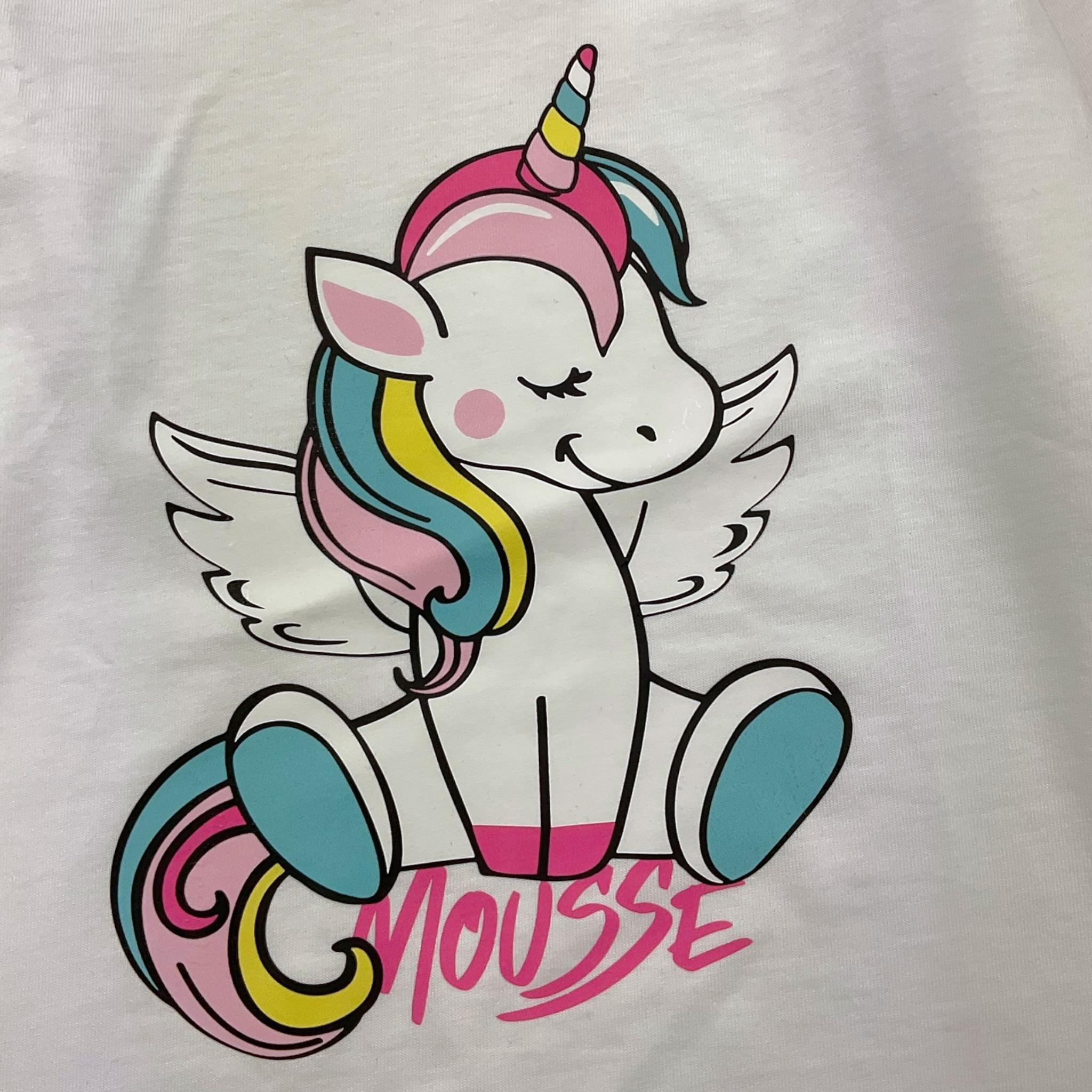 MOUSSE shirt girocollo tinta unita con stampa unicorno Bianco per Neonata HKTL361W BIANCO MOUSSE 