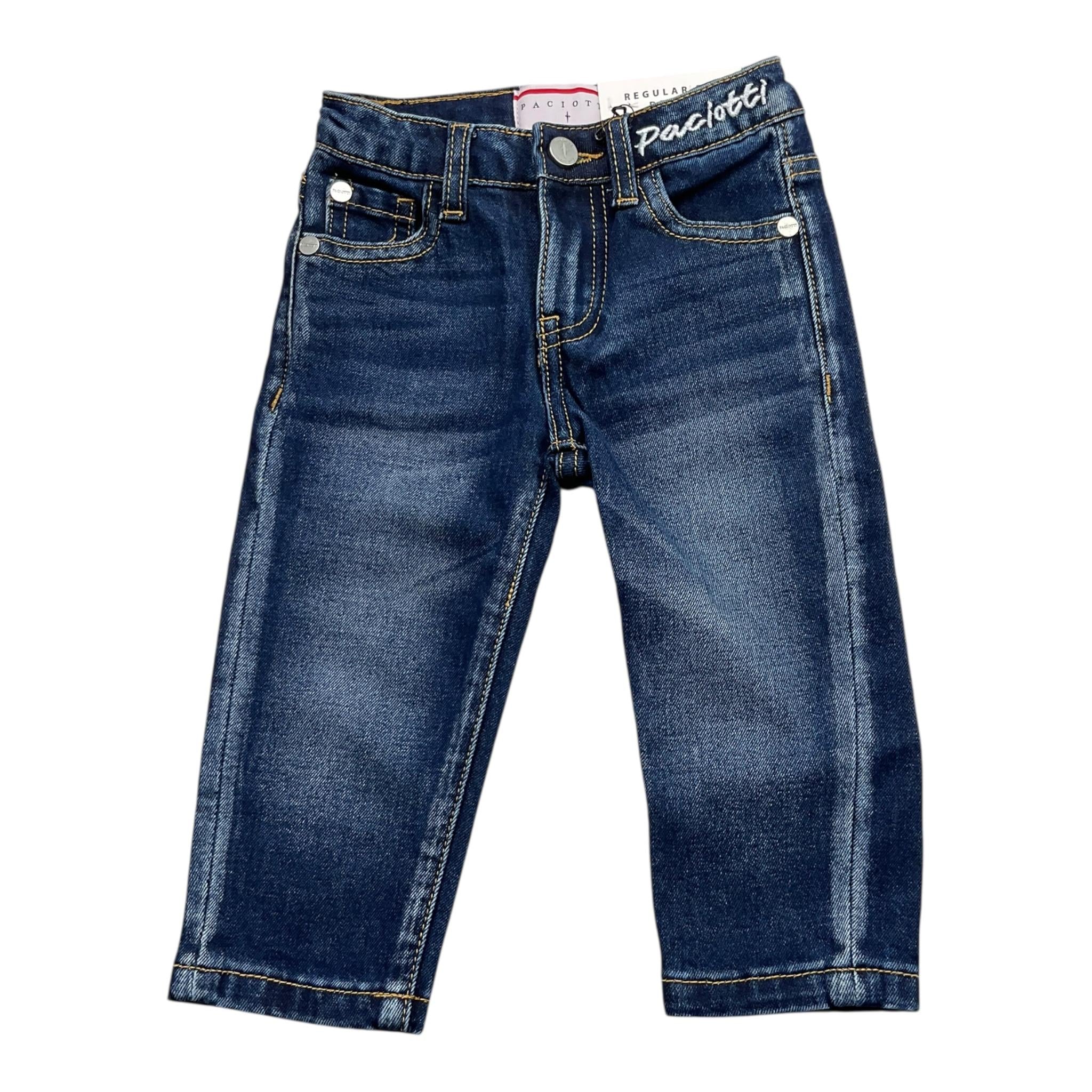 CESARE PACIOTTI jeans tinta unita con girovita regolabile Blu per Neonato PTP5362B BLU CESARE PACIOTTI 
