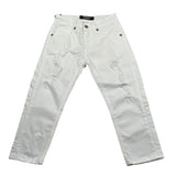 Clochard Jeans tinta unita con Strappi Bianco per Bambino 008 BIANCO CLOCHARD 