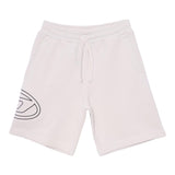 Diesel Bermuda In Felpa Tinta Unita Con Stampa Logo Panna Per Bambino