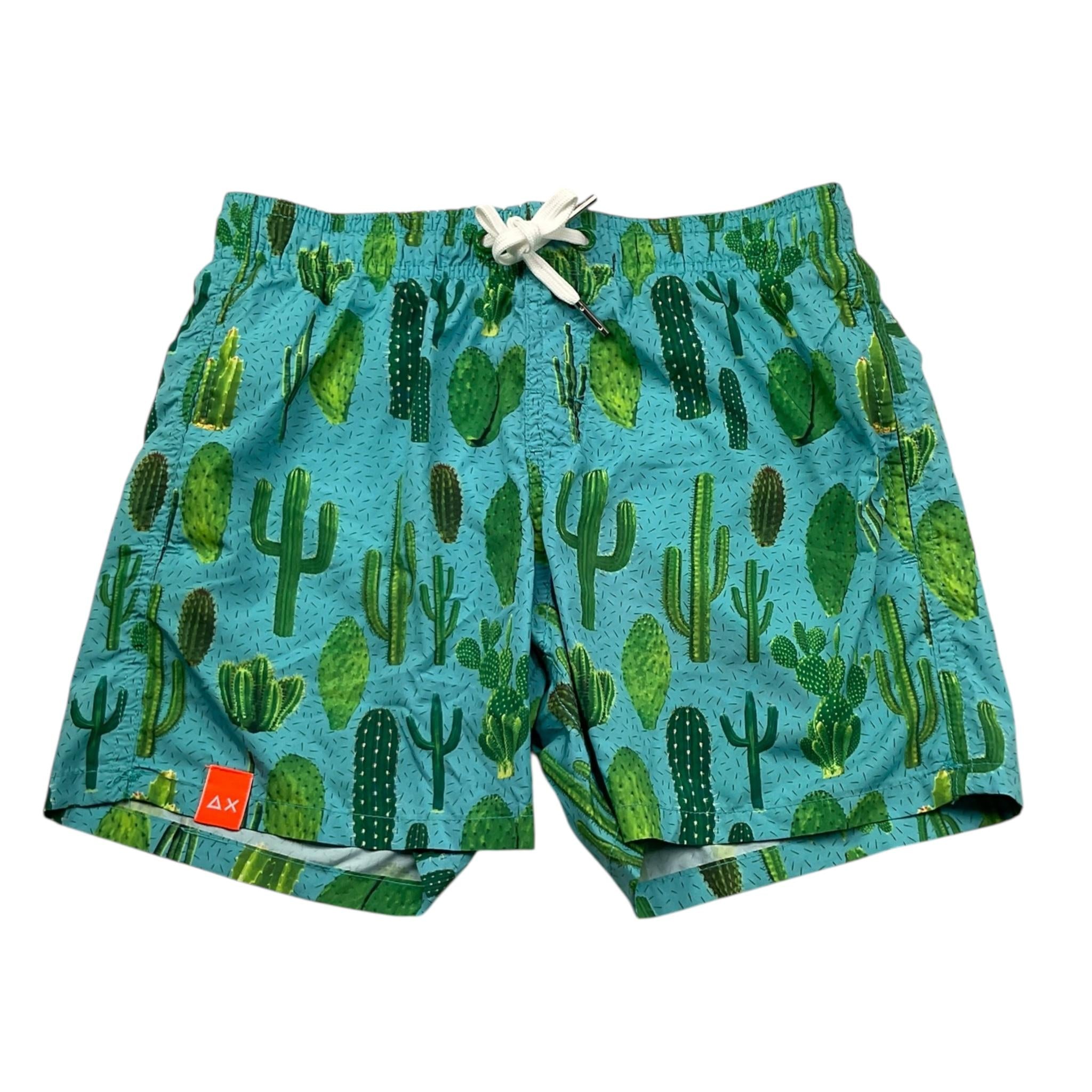 Sun68 Costume Modello Boxer Tinta Unita con Stampa per Bambino H19316 VERDE ACQUA SUN68 