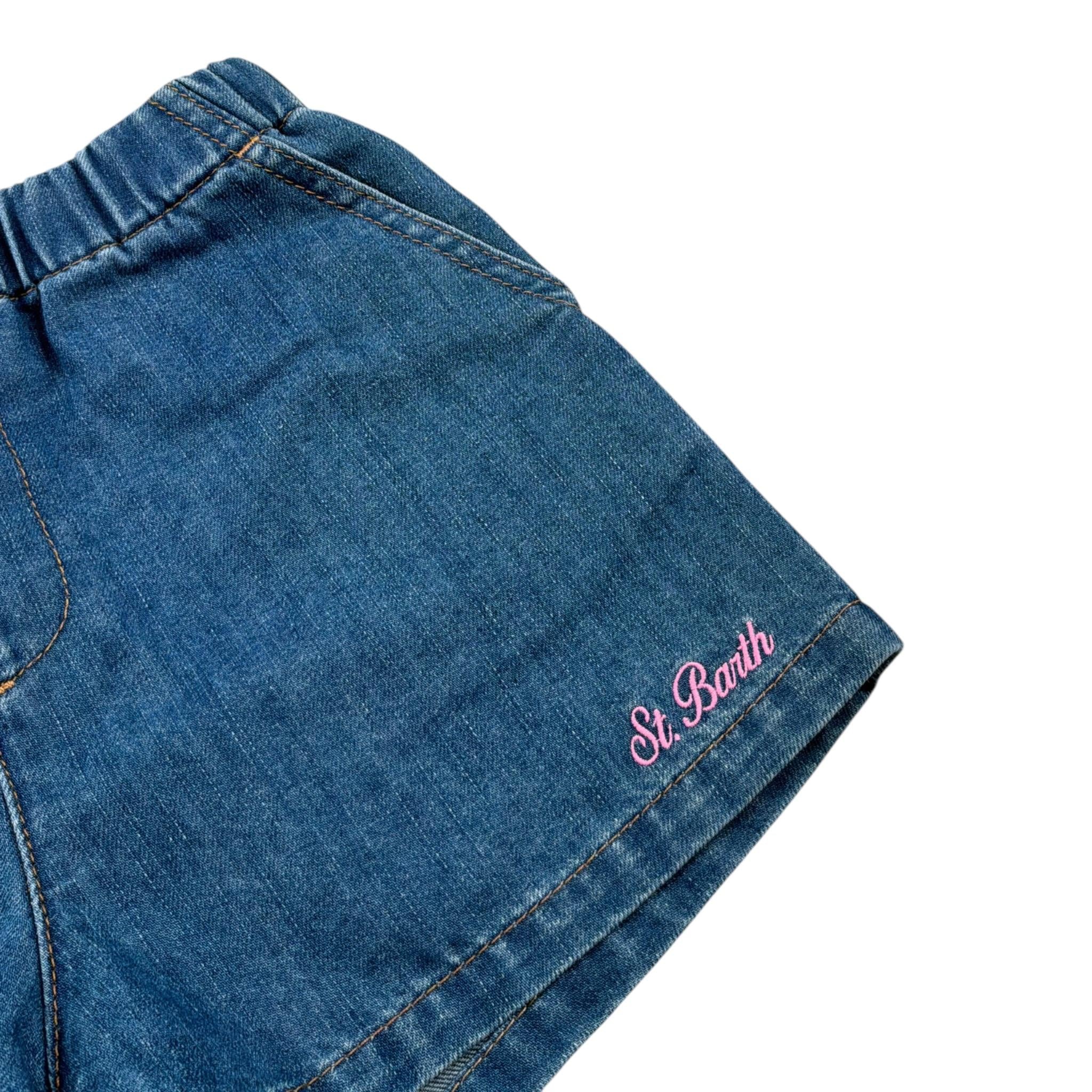 top in denim tinta unita giromanica ENY001 BLU SAINT BARTH 