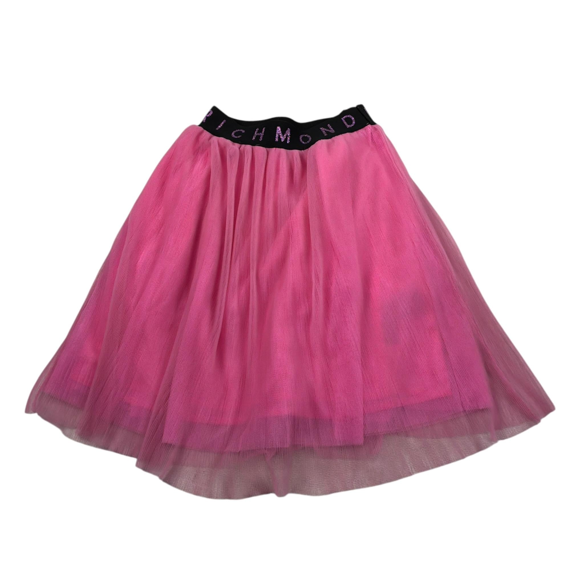 John Richmond Gonna tinta unita con Elastico In Vita Rosa per Bambina RGP24078GO ROSA JOHN RICHMOND 