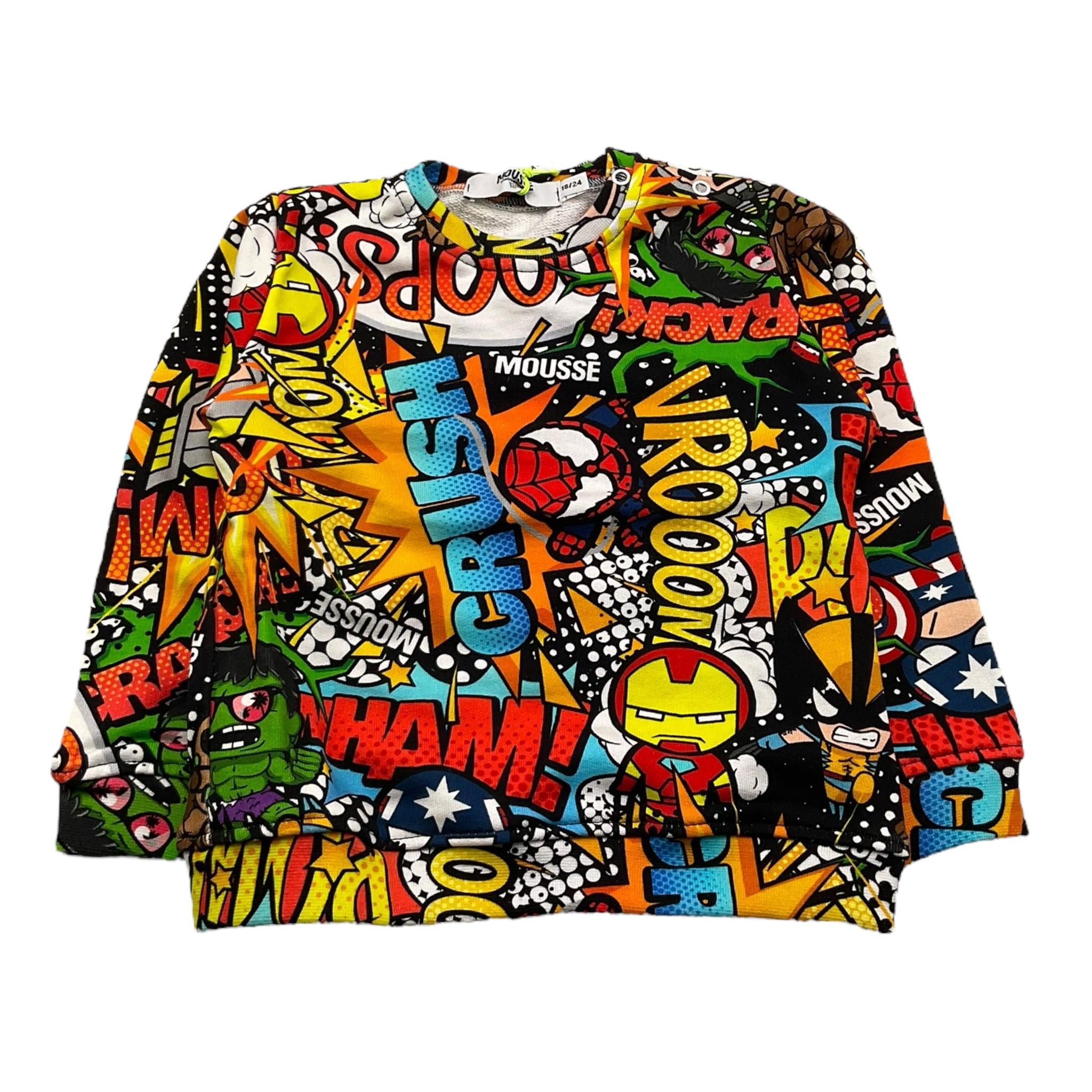 MOUSSE felpa chiusa stampa fantasia marvel Multicolor per Neonato HKNFG371 MULTICOLOR MOUSSE 