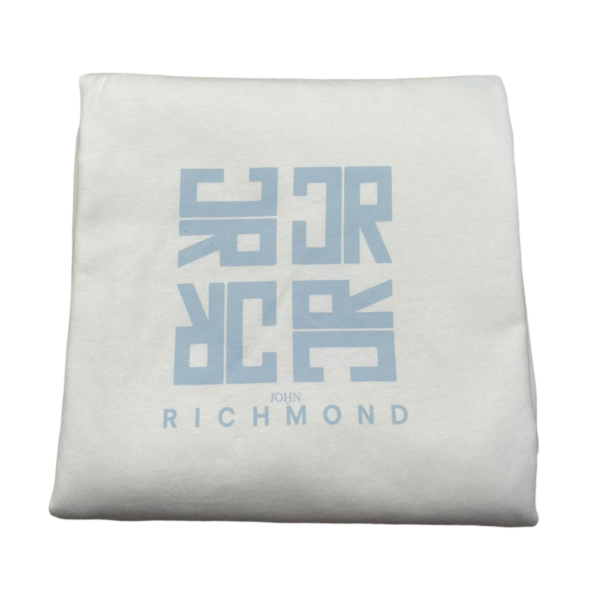 John Richmond Coperta Tinta Unita con Stampa per Neonato RLP26003CE BIANCO/AZZURRO JOHN RICHMOND 