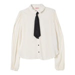 LIU JO camicia tinta unita con cravatta Panna per Bambina GF4065TS868 PANNA LIU JO 