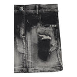 John Richmond Gonna In Denim Tinta Unita con Girovita Regolabile per Bambina RGP25016GO NERO JOHN RICHMOND 