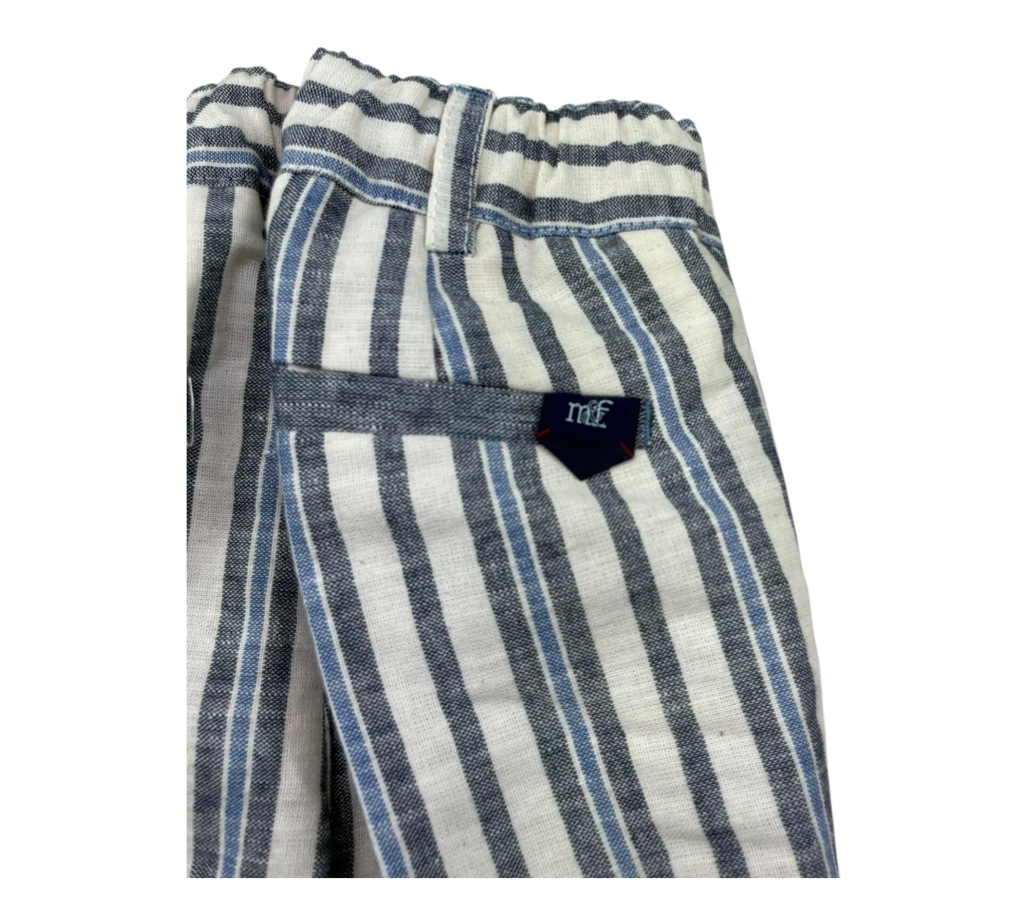 Manuel & Frank Pantalone Fantasia A Righe con Elastico In Vita per Neonato MF1410BN BEIGE MANUEL & FRANK 