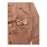 ANGEL'S FACE cardigan tinta unita lurex con applicazioni fiocchi Rosa per Bambina NICOLETTEX ROSA ANGEL'S FACE 
