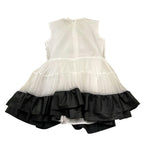 Twinset Abito Giromanica Tinta Unita con Tulle per Bambina 221GJ2QAA BIANCO TWINSET 
