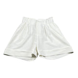 Lu Lu By Miss Grant Short Tinta Unita con Elastico In Vita per Bambina LL3427 BIANCO LU LU BY MISS GRANT 