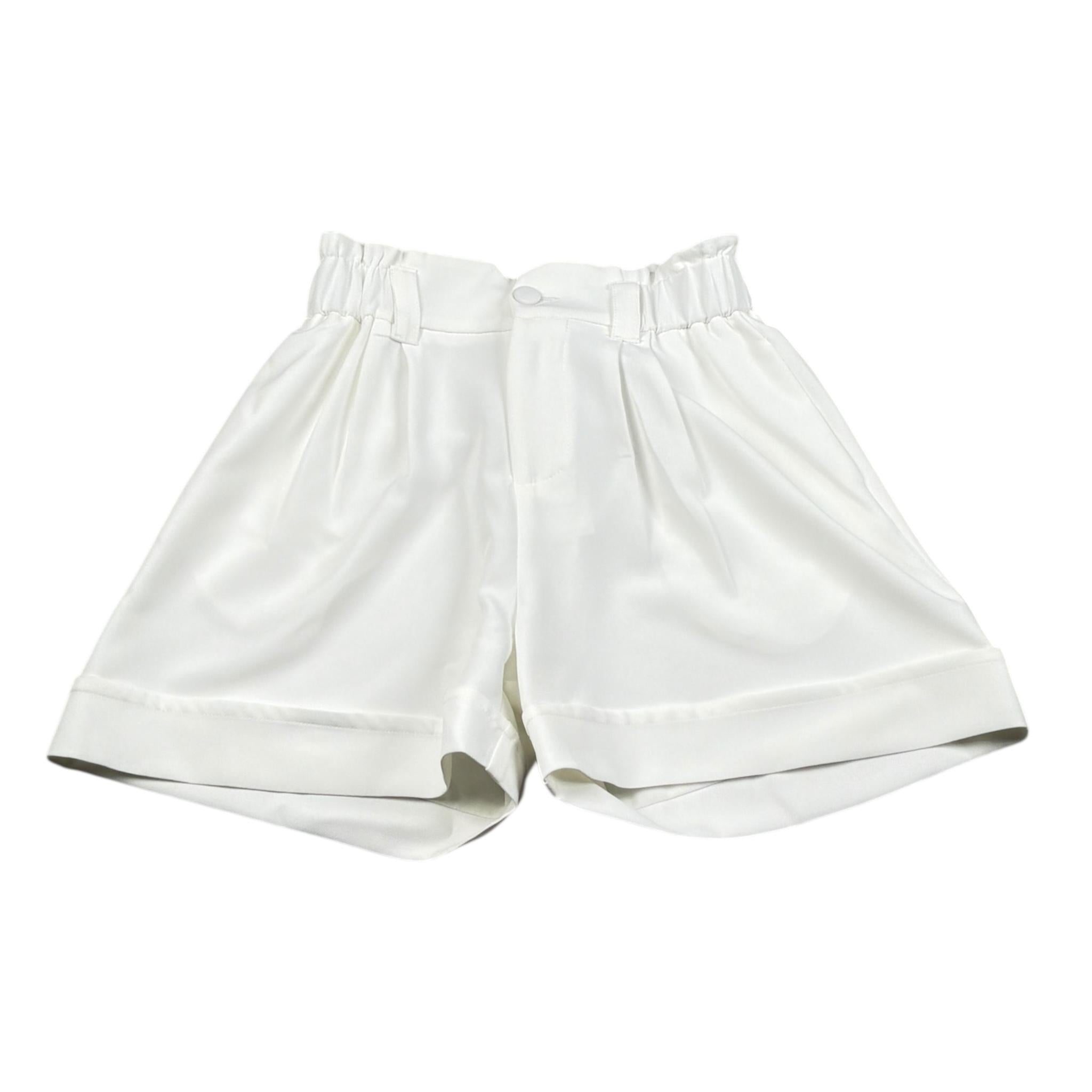 Lu Lu By Miss Grant Short Tinta Unita con Elastico In Vita per Bambina LL3427 BIANCO LU LU BY MISS GRANT 