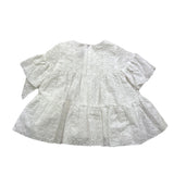 Little Bear Abito Tinta Unita Traforato con Fiocco per Bambina 8204 BIANCO LITTLE BEAR 