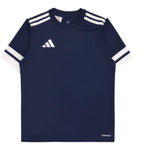 Adidas T-Shirt Girocollo Tinta Unita con Logo per Bambino JJ0053 BLU Adidas 