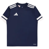 Adidas T-Shirt Girocollo Tinta Unita con Logo per Bambino JJ0053 BLU Adidas 