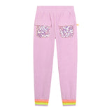 Billieblush Pantalone Modello Tuta Tinta Unita Con Elastico In Vita Lilla Per Bambina