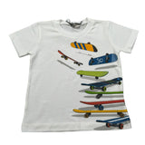 J.O. Milano T-Shirt Girocollo Tinta Unita con Stampe per Neonato 576N3 PANNA J.O. MILANO 