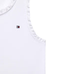 Tommy Hilfiger Canotta Tinta Unita con Ricami per Bambina KG0KG08588X BIANCO TOMMY HILFIGER 