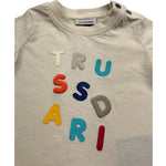 Trussardi T-Shirt Girocollo Tinta Unita con Stampe per Neonato TIP26070TS BEIGE TRUSSARDI 