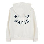 Kenzo Felpa con Zip E Cappuccio Tinta Unita con Logo per Neonato K61176N PANNA KENZO 