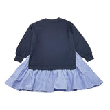 MOSCHINO abito bicolore girocollo con fantasia a righe Blu per Bambina HDV0GT BLU MOSCHINO 