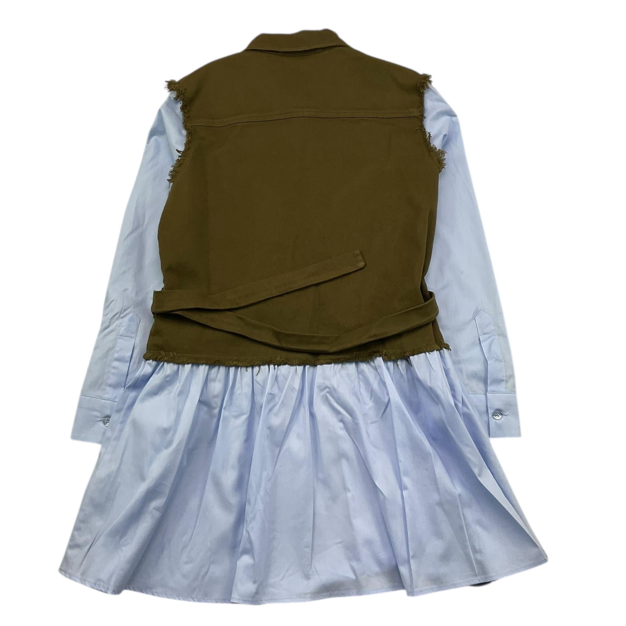 VICOLO abito manica lunga con finto gilet Verde/azzurro per Bambina 3141V00049 VERDE/AZZURRO VICOLO 